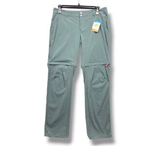 Columbia Saturday Trail II Pant Womens 14 Long Convertible Hiking Green